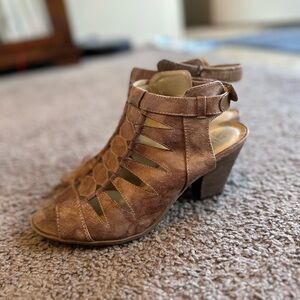 Brown Strappy Heeled Sandals